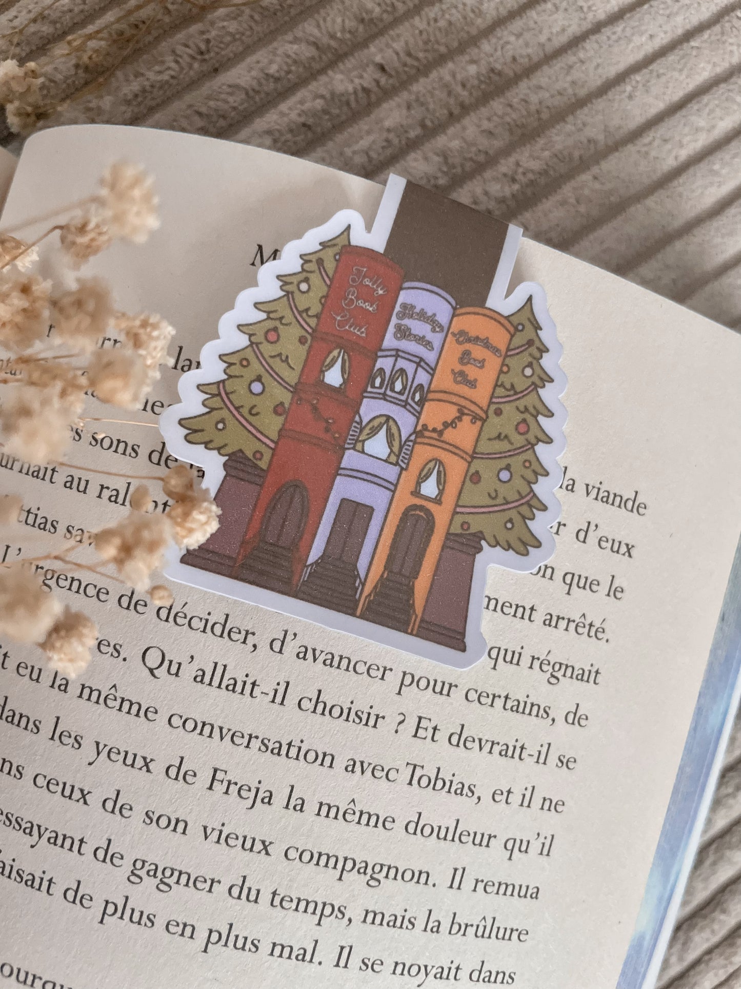 BOOKMARK - Marque page magnétique, inspiration « Le serre livre de Noël »