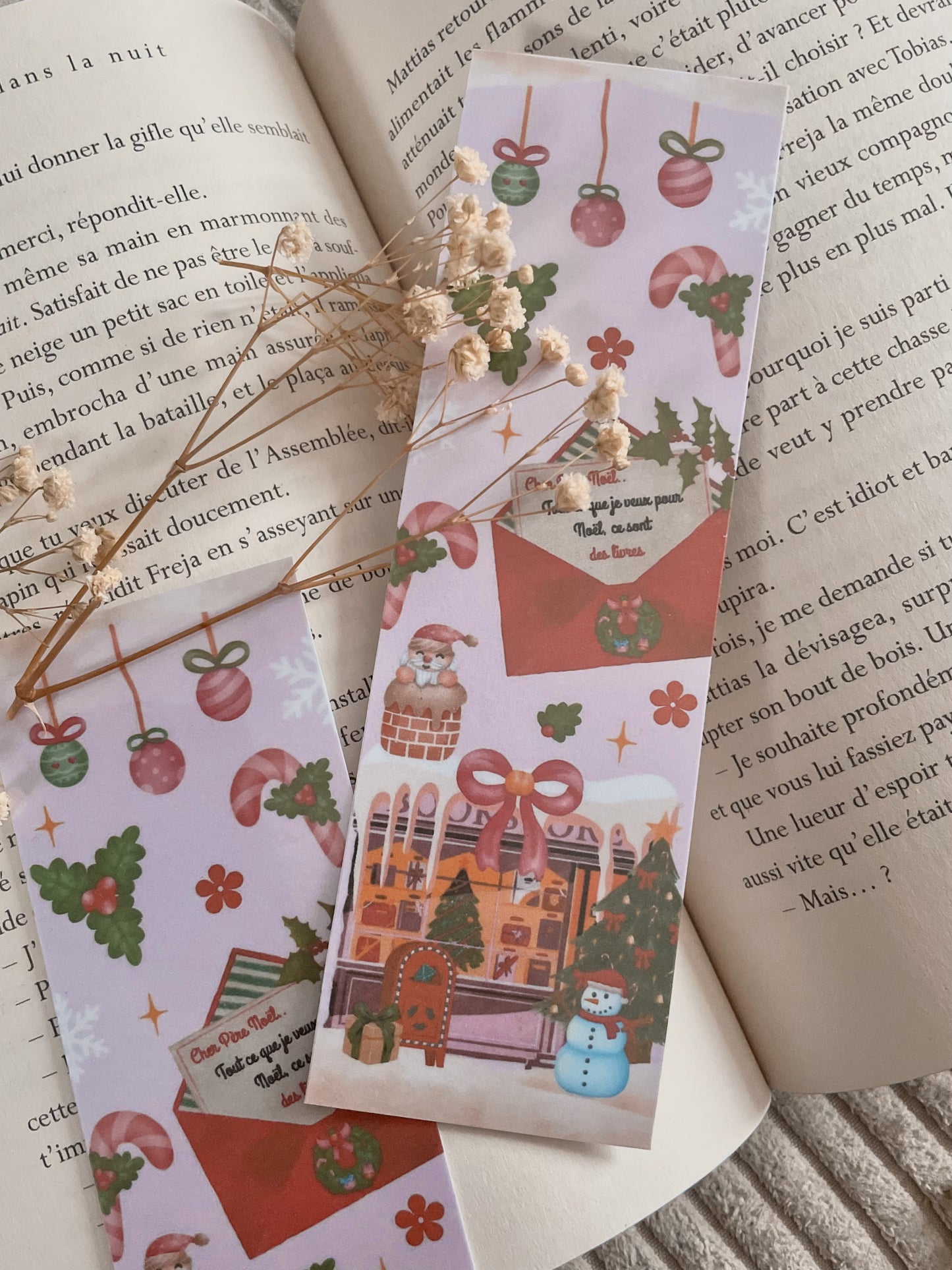 BOOKMARK - Marque page papier, inspiration « Cher Père Noël »