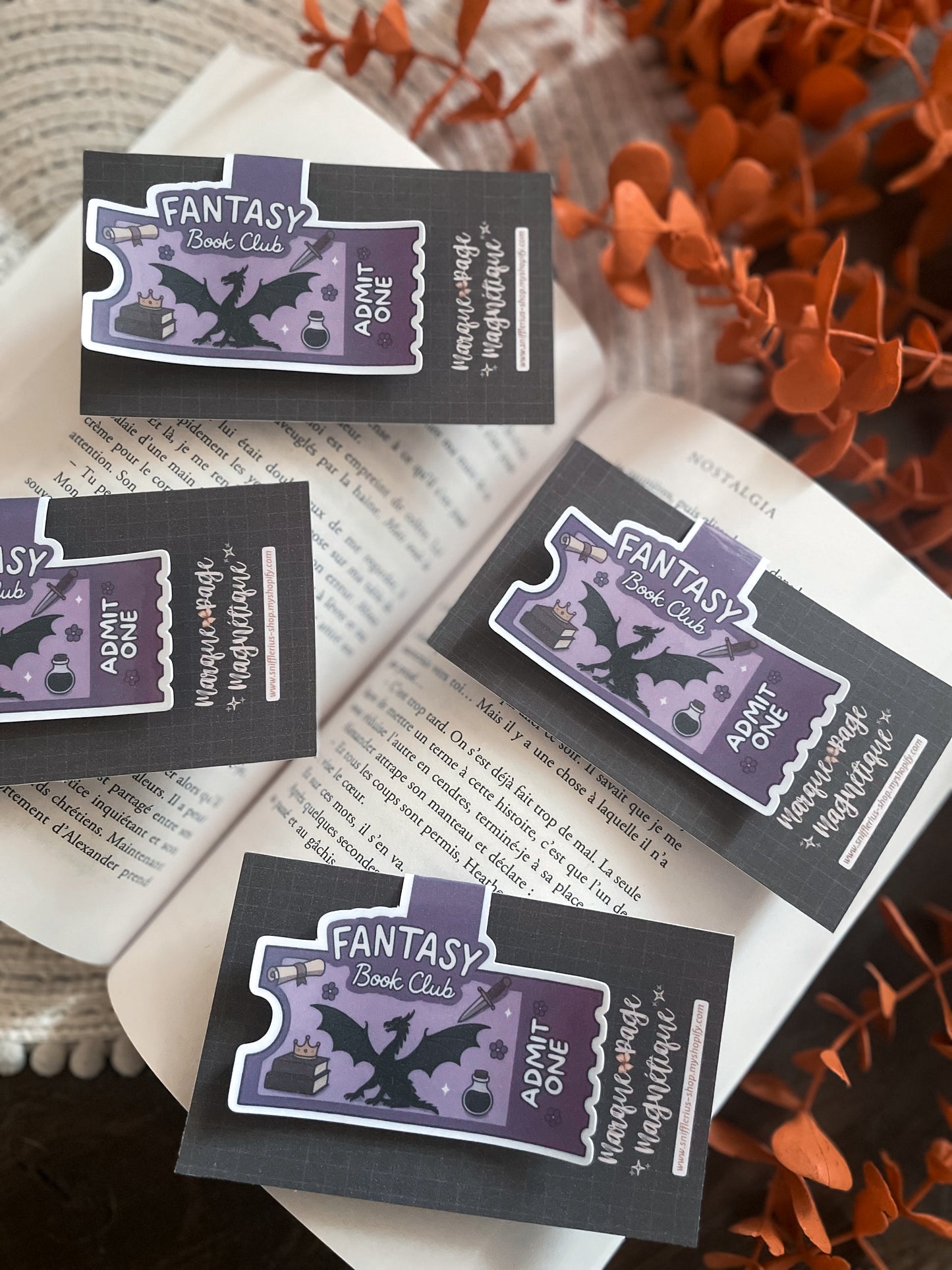 BOOKMARK - Marque page magnétique, inspiration Fantasy Book Club