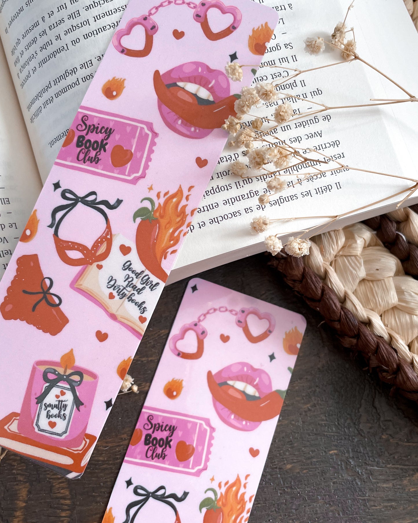 BOOKMARK - Marque page papier, inspiration « Spicy Book Club »