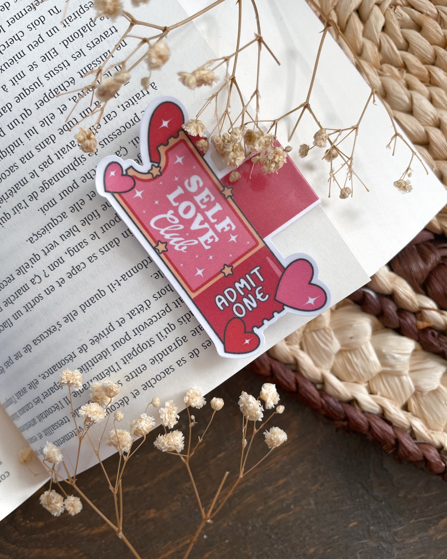 BOOKMARK - Marque page magnétique, inspiration « Self Love Club »