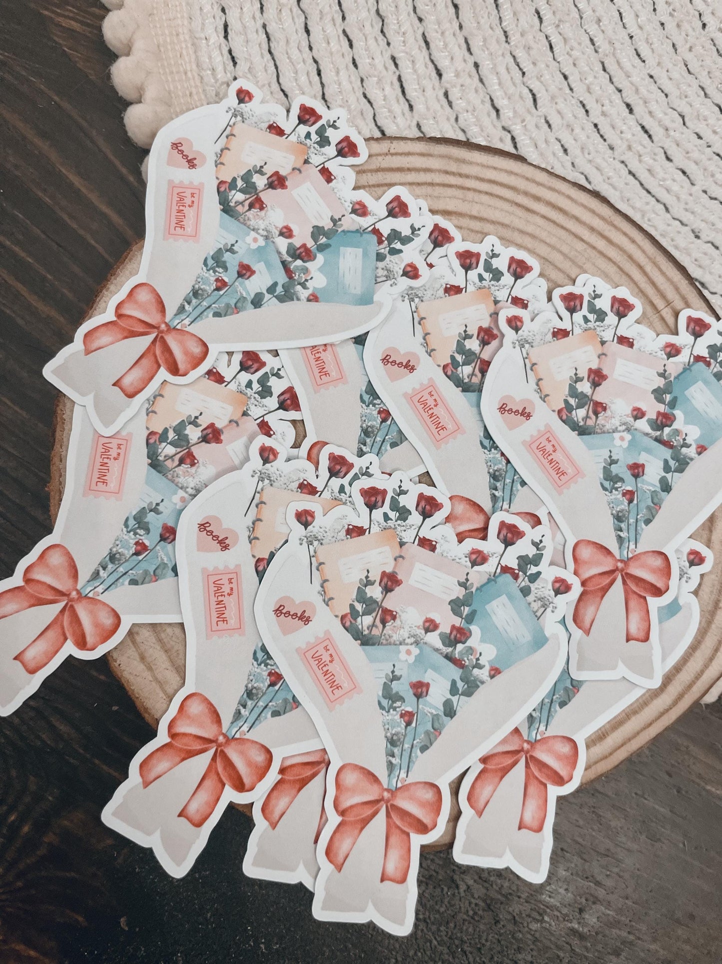 STICKERS - autocollant inspiration bouquet de fleurs Saint-Valentin 2025