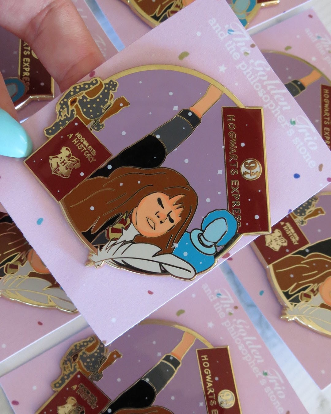 ENAMEL PIN - « The Golden Trio - Granger », 60mm, gold plated , pin