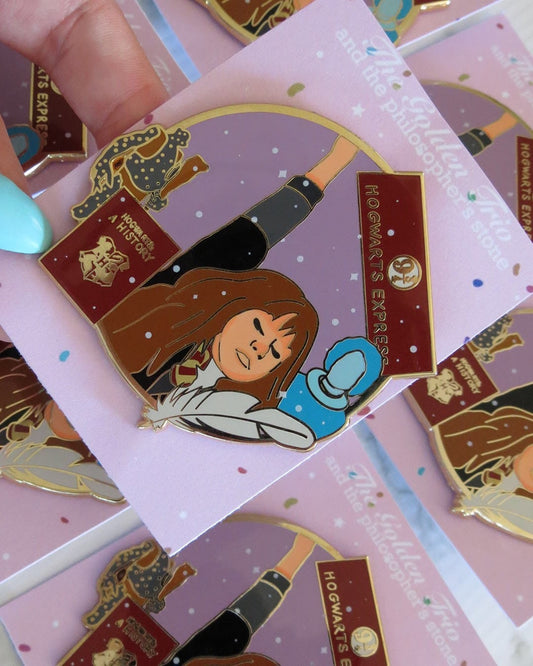 ENAMEL PIN - « The Golden Trio - Granger », 60mm, gold plated , pin