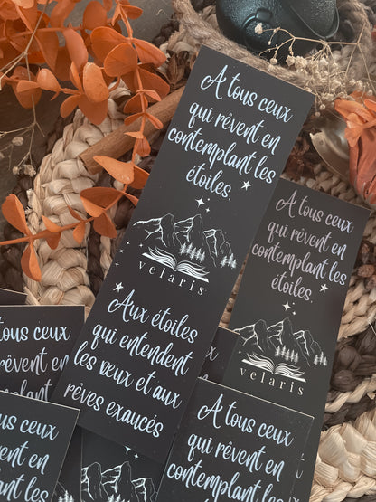 BOOKMARK - Marque page papier, inspiration acotar