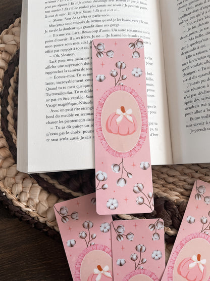 BOOKMARK - Marque page papier, inspiration « Girly Pumpkin »