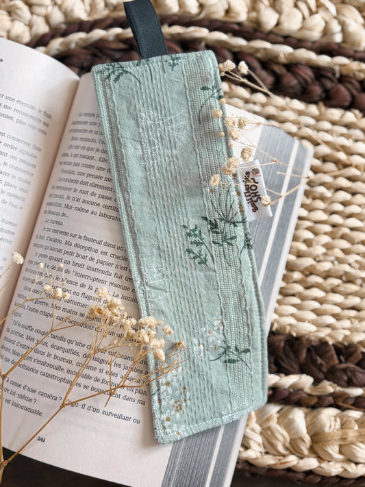 BOOKMARK - Marque page en tissu, inspiration « Herbier Secret »