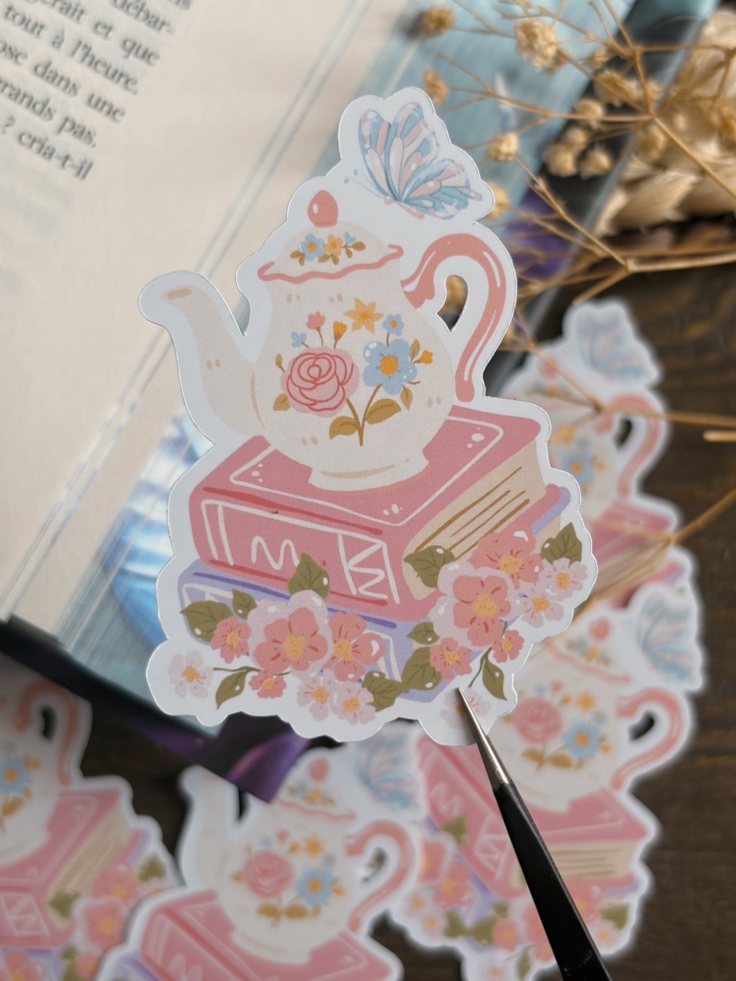 STICKERS - autocollant inspiration « Thé & Poésie »