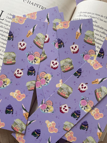 BOOKMARK - Marque page papier, inspiration nourriture disney