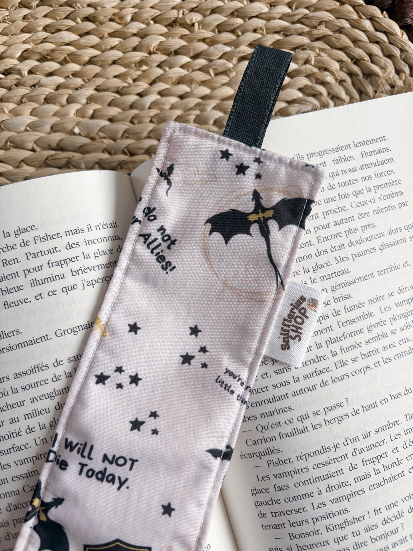 BOOKMARK - Marque page en tissu, inspiration « Fourth Wing »