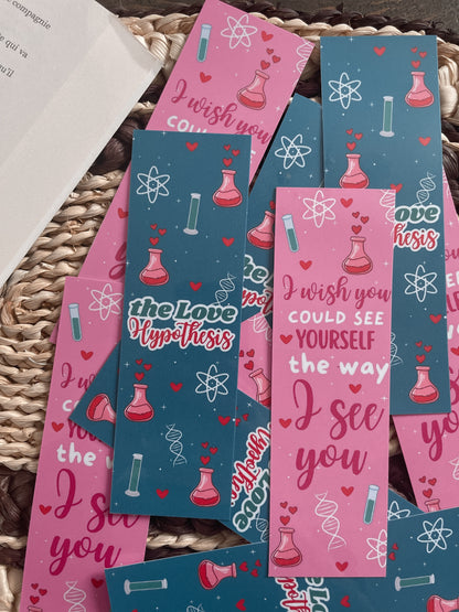 BOOKMARK - Marque page papier, inspiration The Love Hypothesis