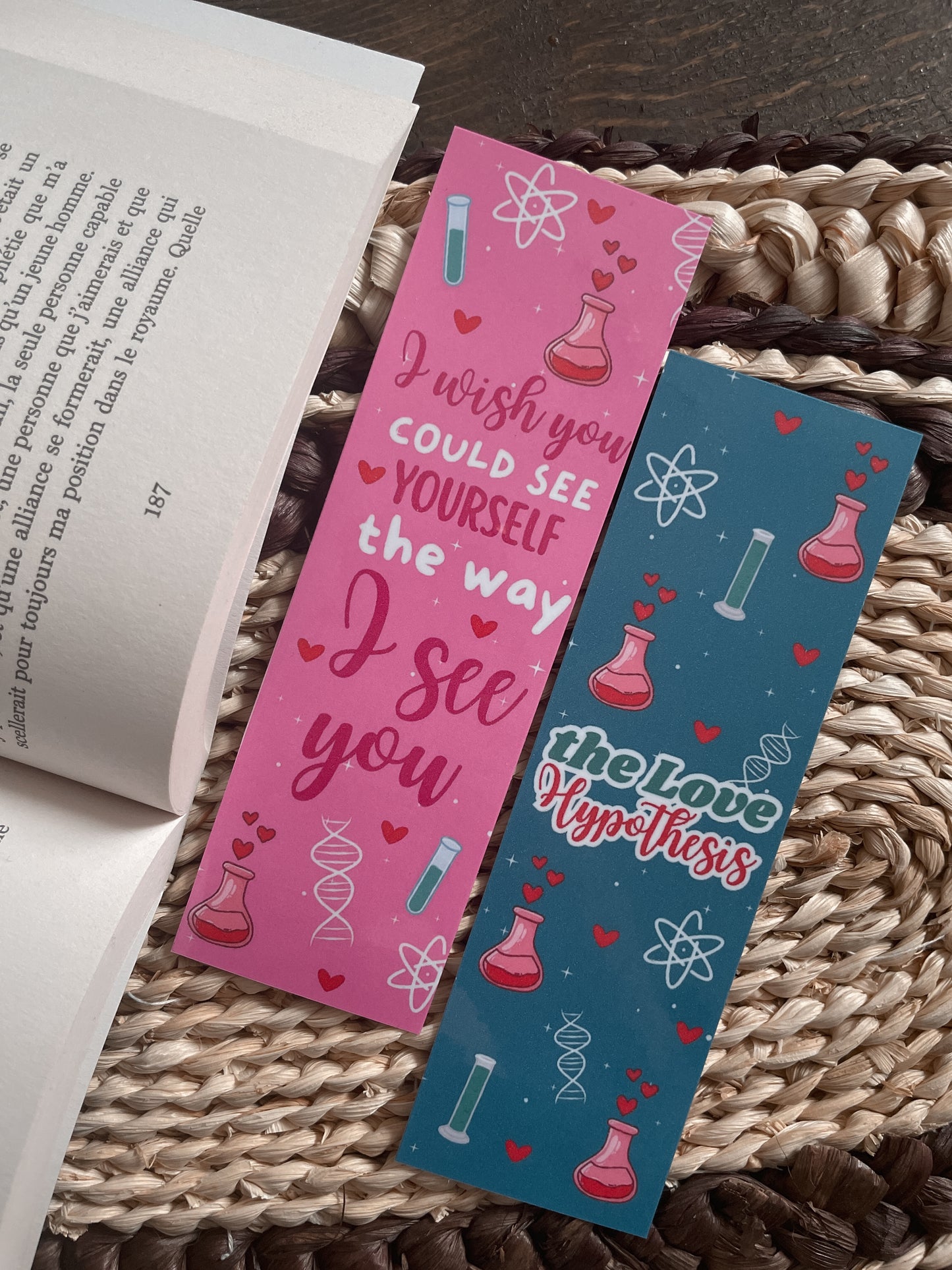 BOOKMARK - Marque page papier, inspiration The Love Hypothesis