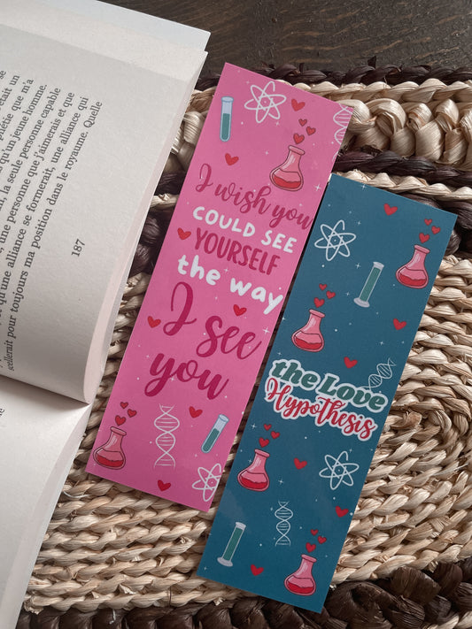 BOOKMARK - Marque page papier, inspiration The Love Hypothesis