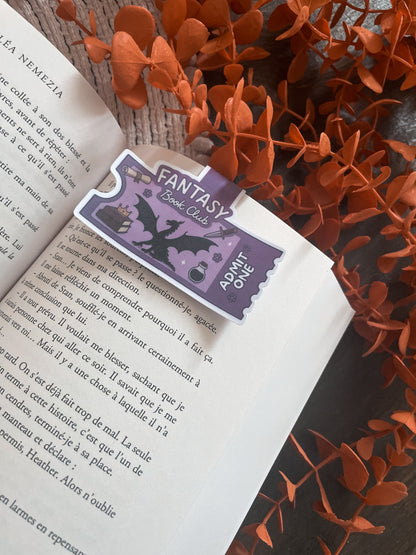 BOOKMARK - Marque page magnétique, inspiration Fantasy Book Club