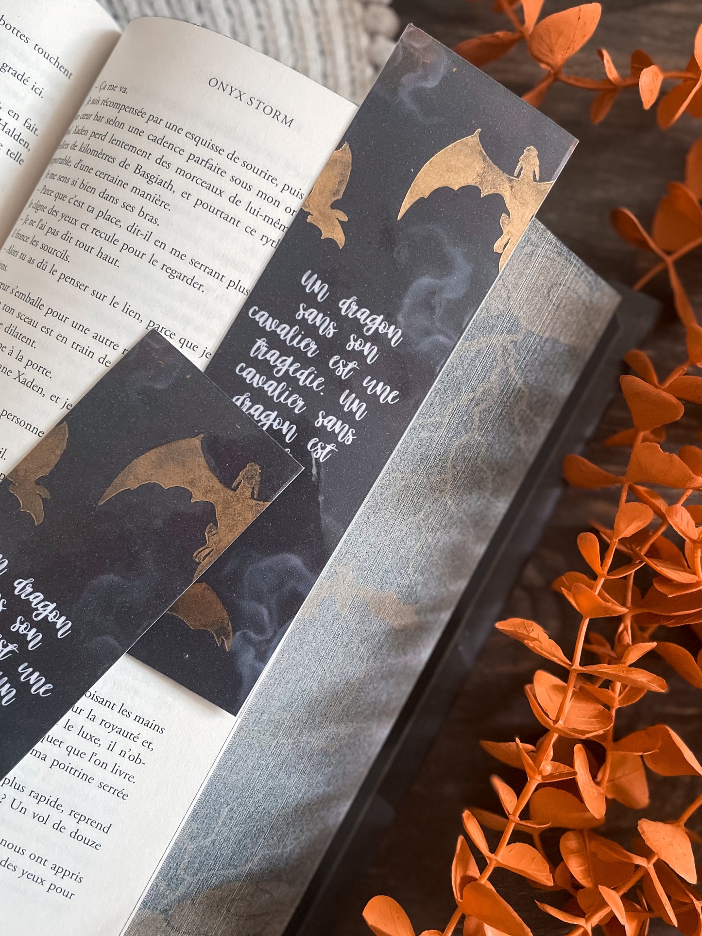 BOOKMARK - Marque page papier, inspiration Fourth Wing