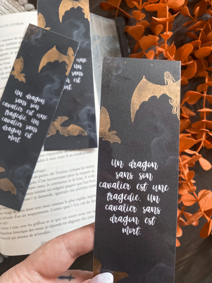 BOOKMARK - Marque page papier, inspiration Fourth Wing
