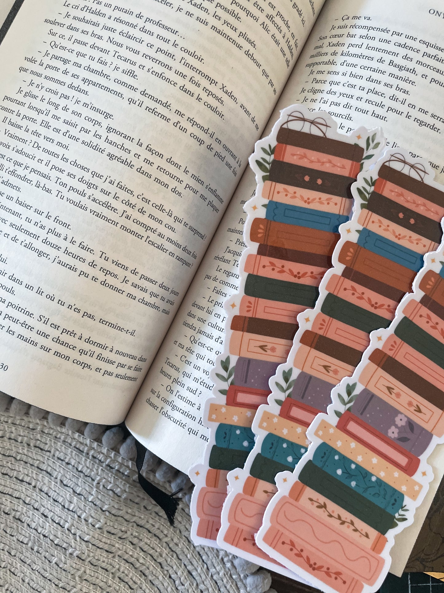 BOOKMARK - Marque page papier, inspiration « My pile to read »