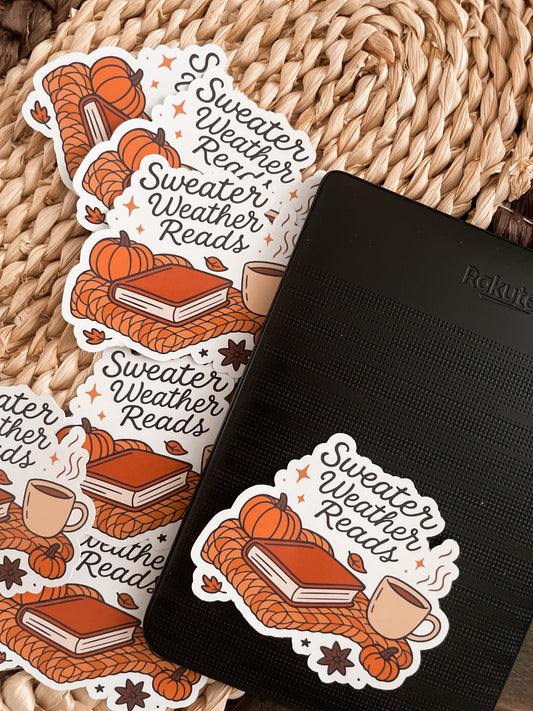 STICKERS - autocollant inspiration « Sweater Weather Reads »