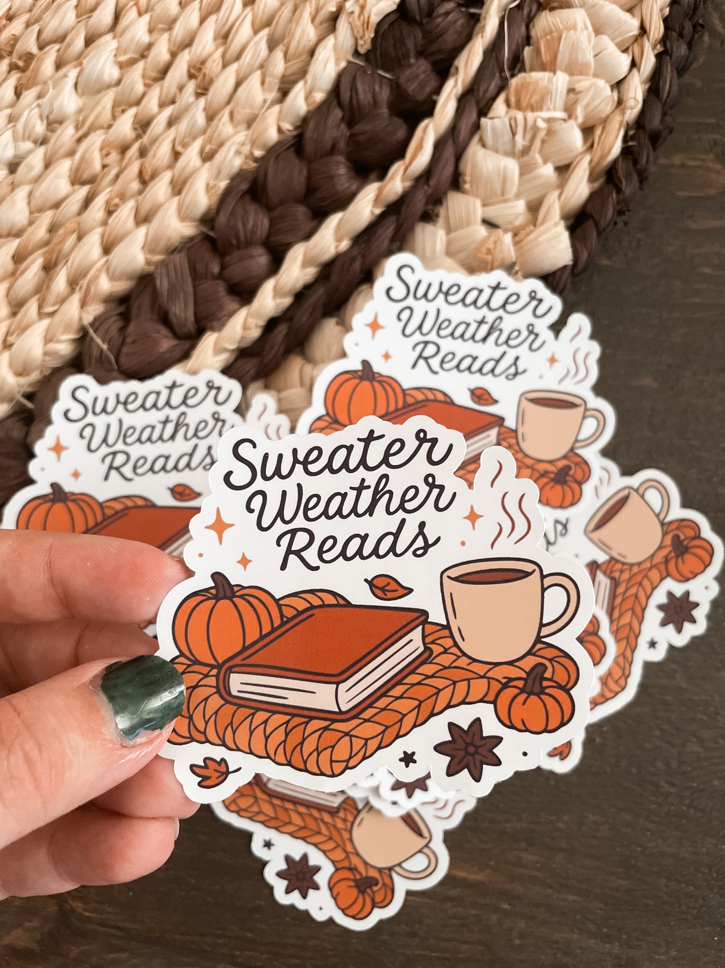 STICKERS - autocollant inspiration « Sweater Weather Reads »
