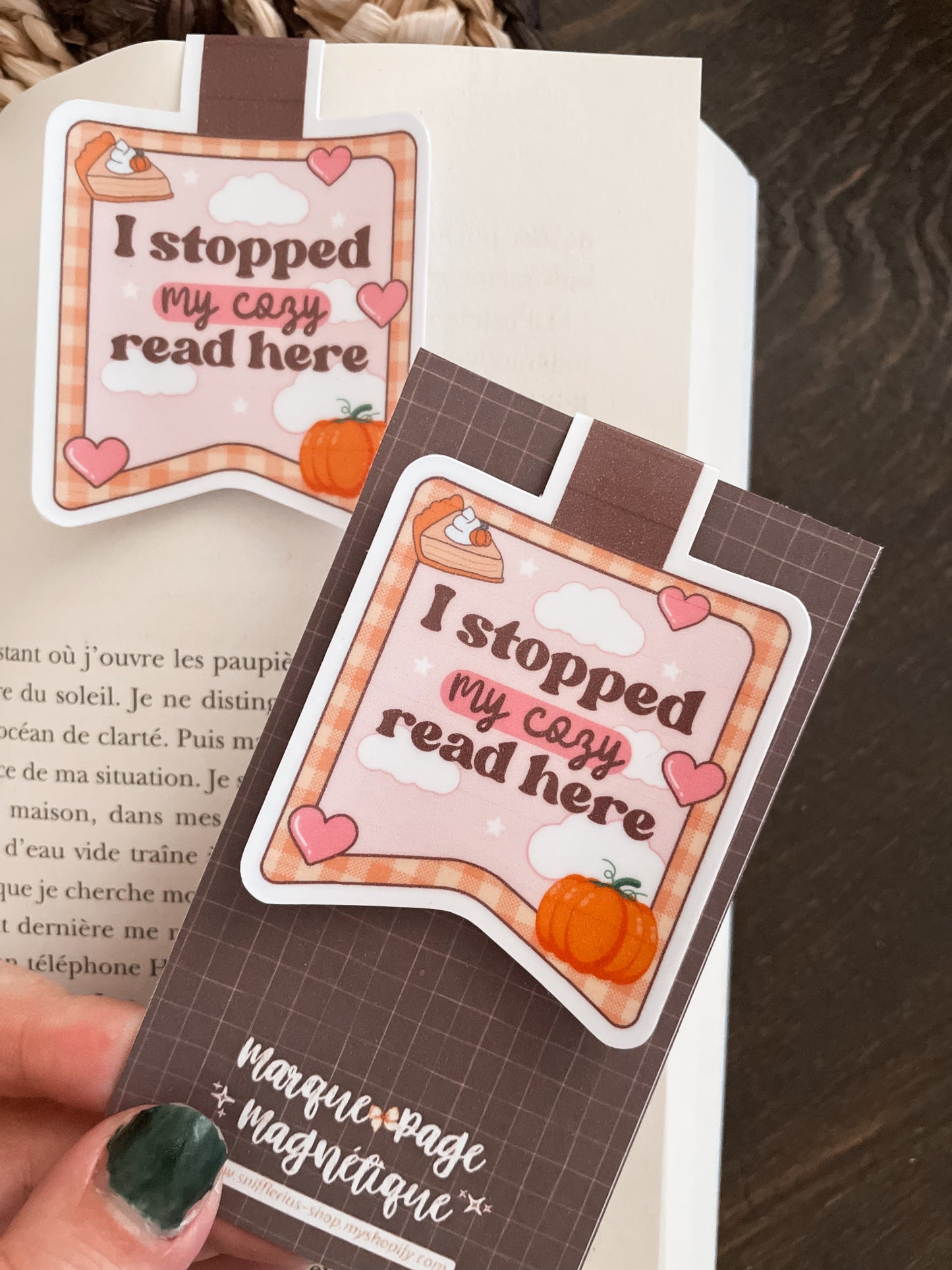 BOOKMARK - Marque page magnétique, i stopped my cozy read