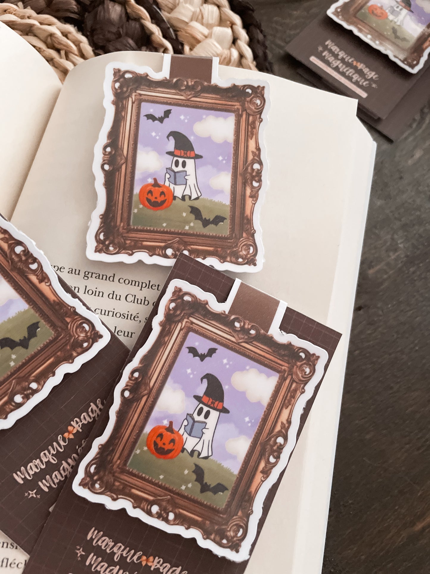 BOOKMARK - Marque page magnétique, the ghost who reads