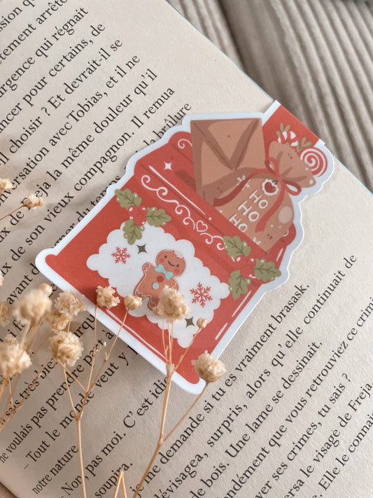 BOOKMARK - Marque page magnétique, inspiration « la boite aux lettres de Noël »