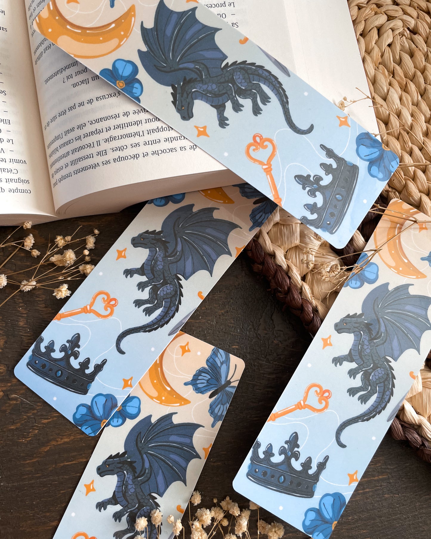 BOOKMARK - Marque page papier, inspiration « Fantasy Dragon »