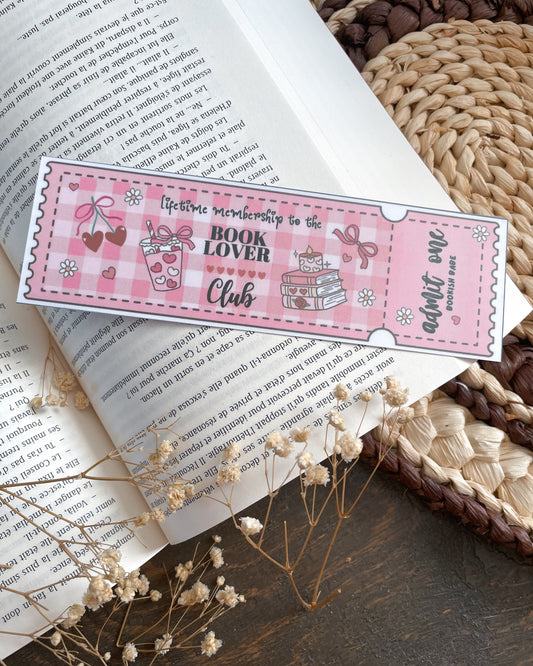 BOOKMARK - Marque page papier, inspiration « Book Lover Club »