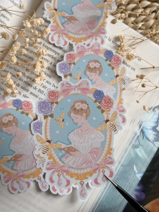 STICKERS - autocollant inspiration « La Liseuse Enchantée »